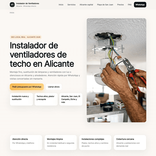Instalador de Ventiladores de Techo