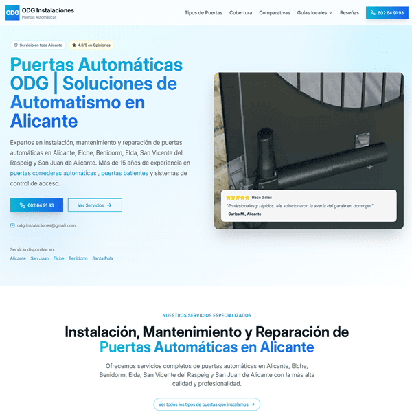 Web ODG Instalaciones Técnicas