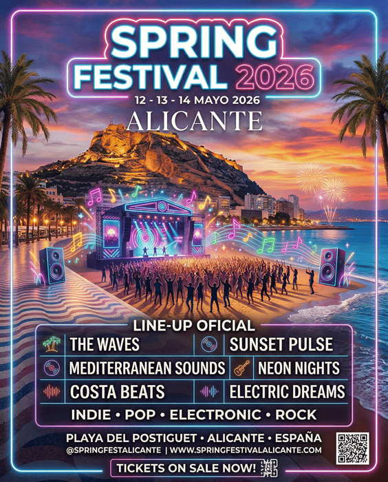 Flyer Spring Festival Alicante 2026