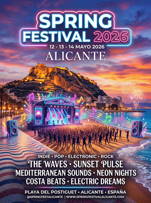 Cartel Oficial Spring Festival Alicante 2026